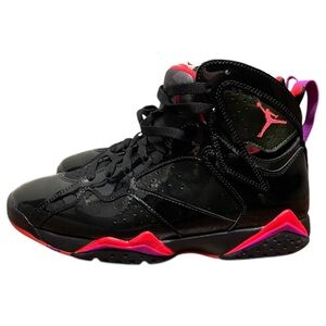Nike Air Jordan 7 retro sneakers black bright crimson